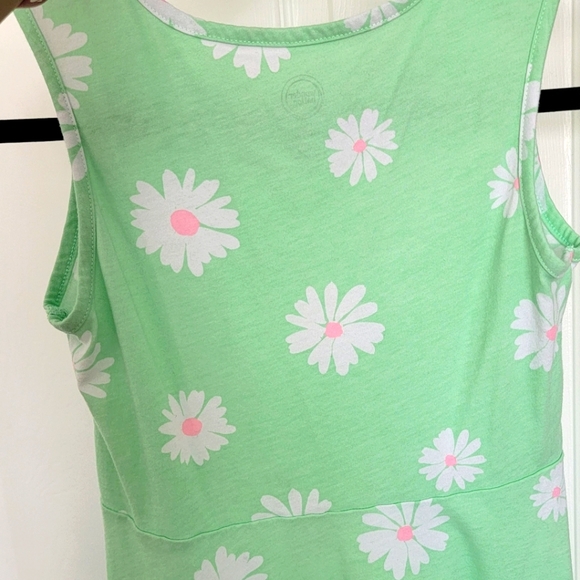 🌼 Wonder Nation Light Green Daisy Print Sunflower Dress – Size Large (Girls) 🌼 - Picture 4 of 5